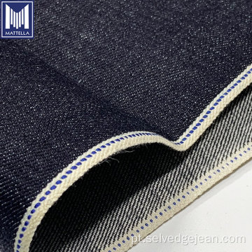 14oz japonês cross slub selvedge jeans tecido